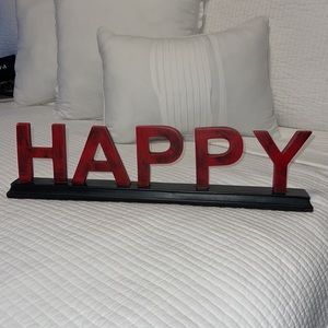 HAPPY sign decor